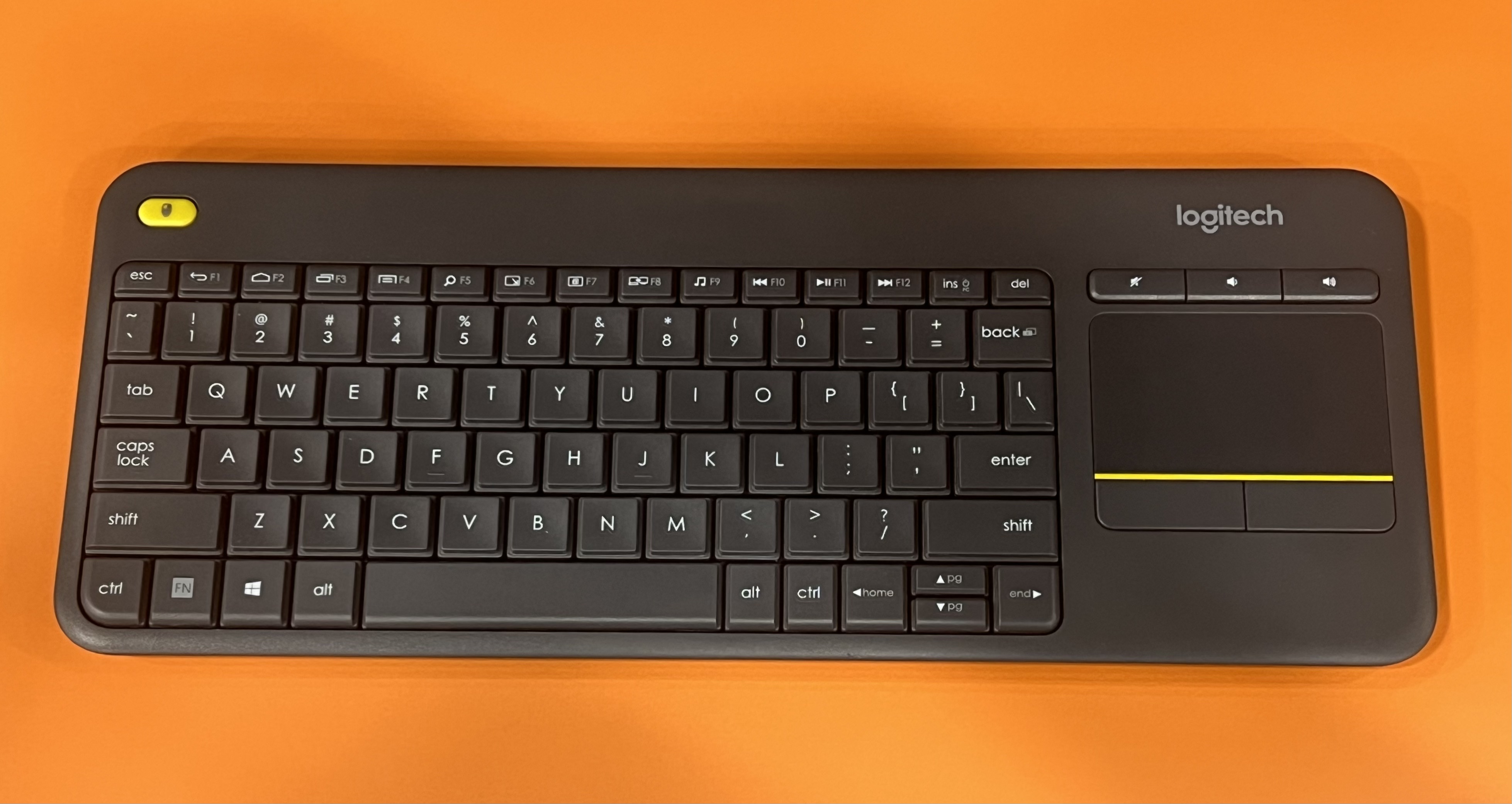 Logitech K400 Plus Wireless Touch Keyboard — Black authentic product photograph
